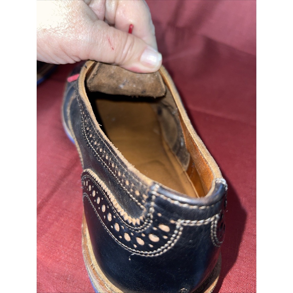 Allen Edmonds 'Strandmok' Cap-Toe Oxfords Mens 9 3E‎ Made in USA Blue - Picture 7 of 9